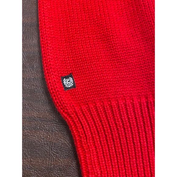 NWT Chaps Men’s Medium Moose Fair Isle 1/4-Zip Red Sweater Fall Winter Cabincore - Picture 4 of 7